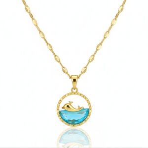 🆕️ Elegant Gold Whale Pendant Necklace